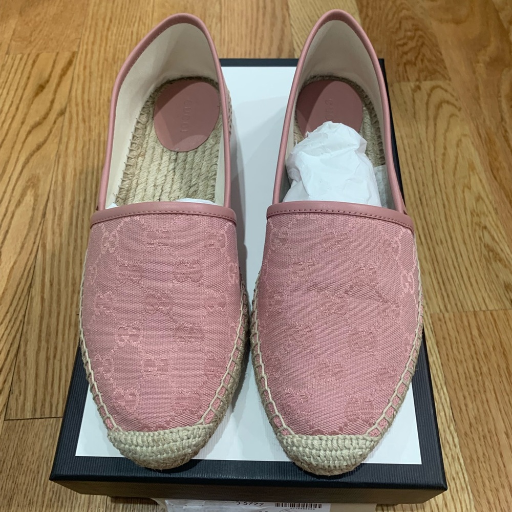 Gucci Women's GG Espadrille Flats pink size 39